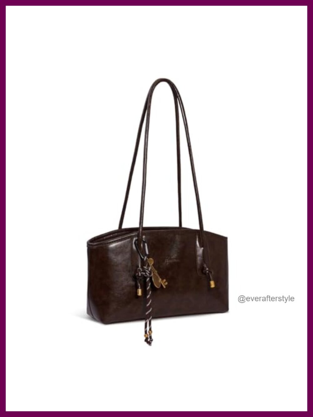 Vintage PU Leather Shoulder Bag Y2K Slouchy Hobo Tote Everyday Work Purse